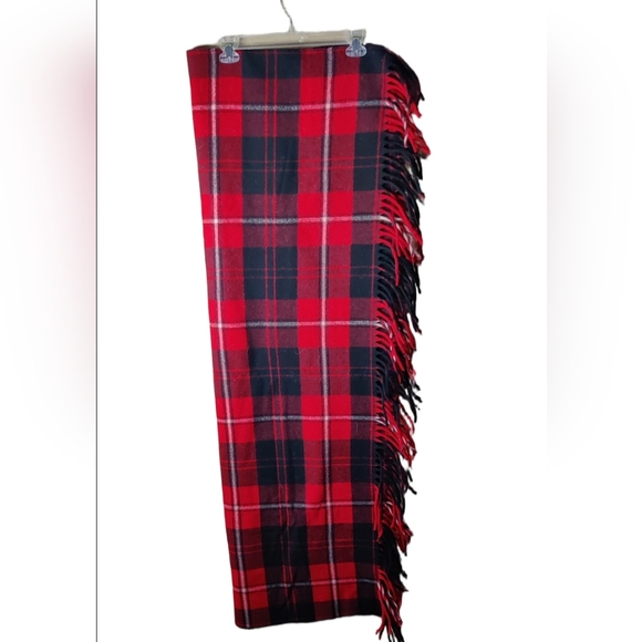 Pendleton Pure Wool Red and Black Blanket Vintage